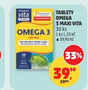 TABLETY OMEGA 3 MAXI VITA, 30 ks