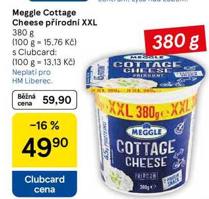 Meggle Cottage Cheese přírodní XXL, 380 g 