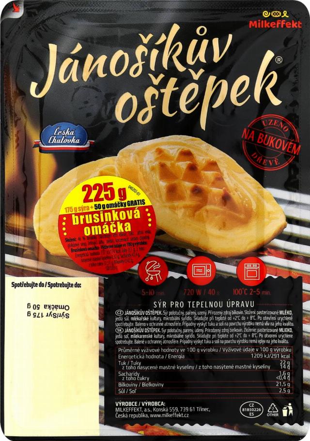 Milkeffekt Jánošíkův oštěpek s omáčkou