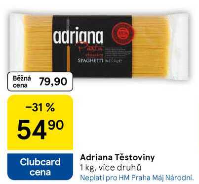 Adriana Těstoviny, 1 kg, více druhů 
