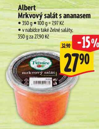 AlbertMrkvový salát s ananasem, 350 g 