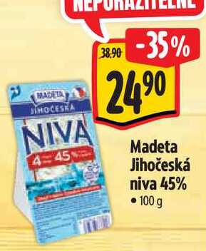 Madeta Jihočeská niva 45%, 100 g 