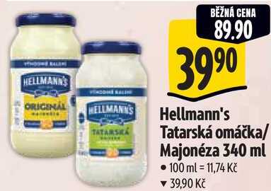 Hellmann's Tatarská omáčka/ Majonéza 340 ml 