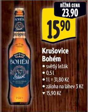 Krušovice Bohém, 0,5 l