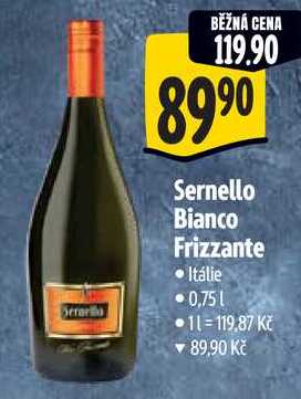 Sernello Bianco Frizzante, 0,75 l