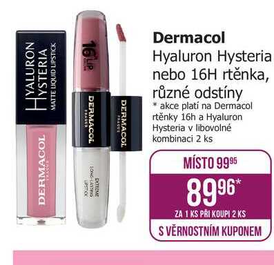 Dermacol Hyaluron Hysteria rtěnka