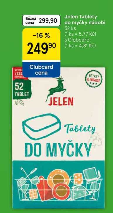 Jelen Tablety do myčky nádobí, 52 ks  