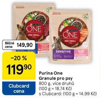 Purina One Granule pro psy, 800 g 