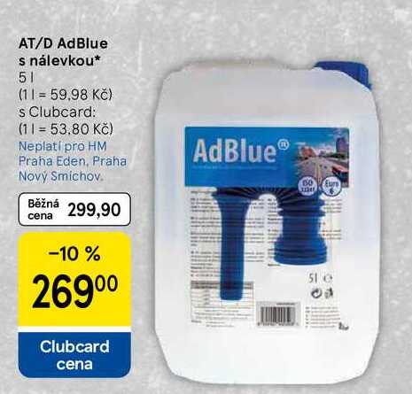 AT/D AdBlue s nálevkou, 5 l 