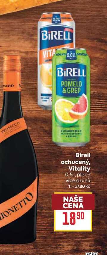 Birell ochucený, Vitality 0,51, plech