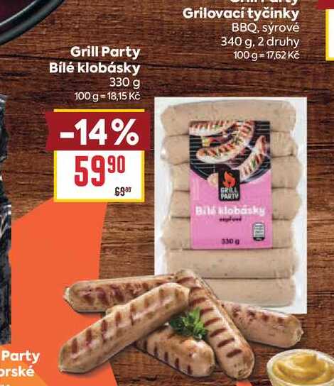 Grill Party Bílé klobásky 330 g 