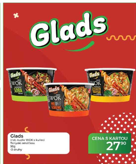 Glads inst. nudie WOK s kuřecí Teriyaki omáčkou 95 g