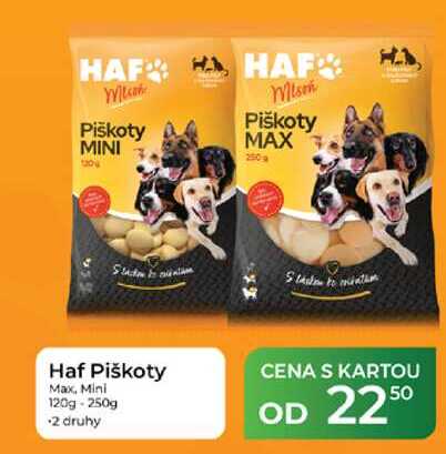 Haf Piškoty Max, Mini 120g-250g 