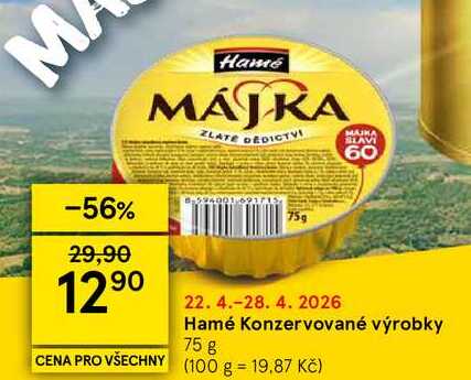 Hamé Konzervované výrobky, 75 g