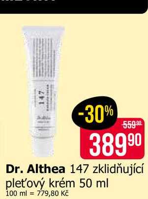 Dr. Althea 147 zklidňující pleťový krém 50 ml