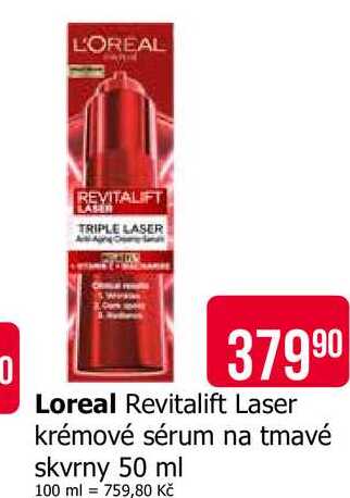 L'OREAL Revitalift Laser krémové sérum na tmavé skvrny 50 ml 