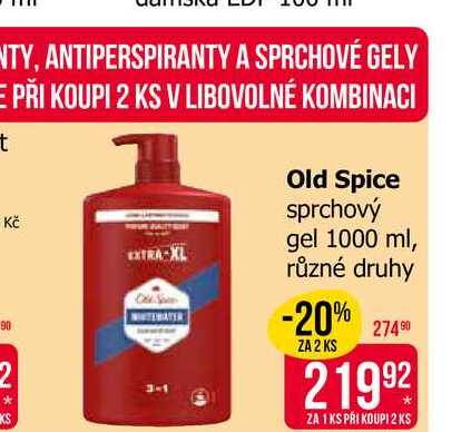 Old Spice sprchový gel 1000 ml, různé druhy 