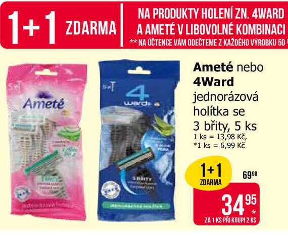 4Ward jednorázová holítka se 3 břity, 5 ks 