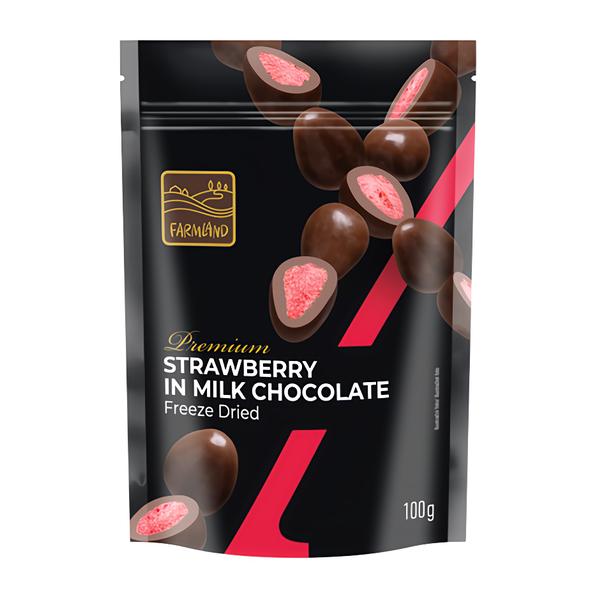 Farmland Lyofilizované jahody v mléčné čokoládě