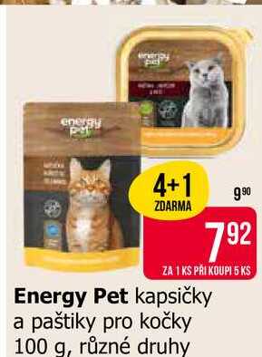 Energy Pet kapsičky a paštiky pro kočky 100 g, různé druhy 