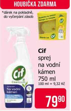 Cif of sprej na vodní kámen 750 ml 