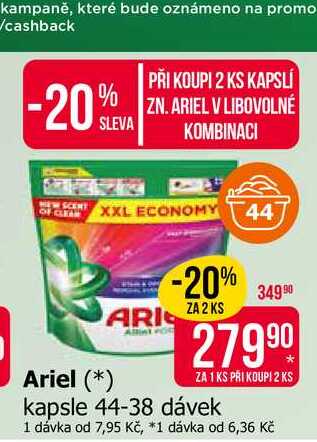 Ariel kapsle 44-38 dávek 