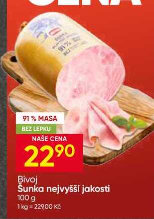 Bivoj Šunka nejvyšší jakosti 100 g 