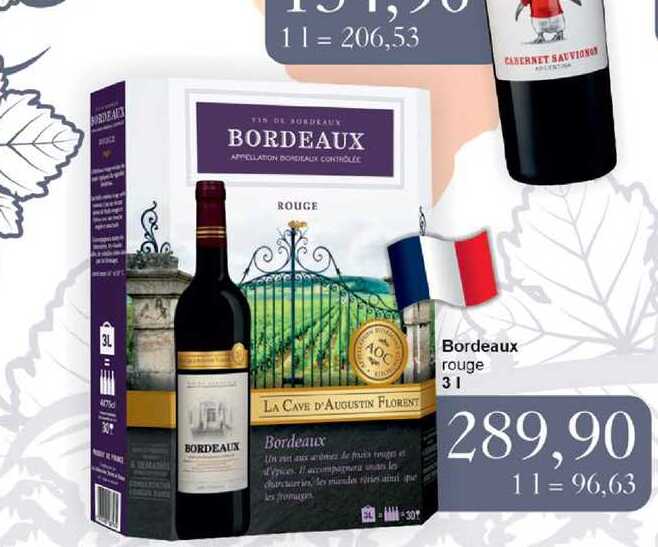 Bordeaux rouge 3l