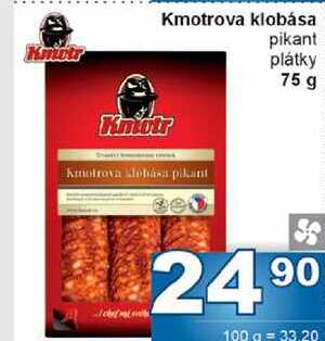 Kmotrova klobása pikant plátky 75 g