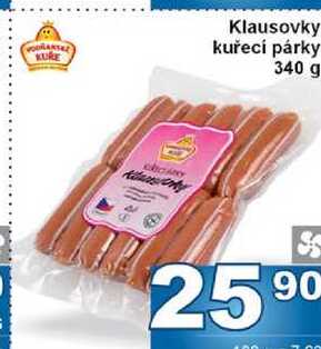 Klausovky kuřecí párky 340 g