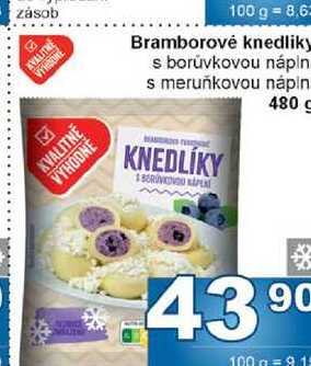 Bramborové knedlíky s borůvkovou náplní s meruňkovou náplní 480g