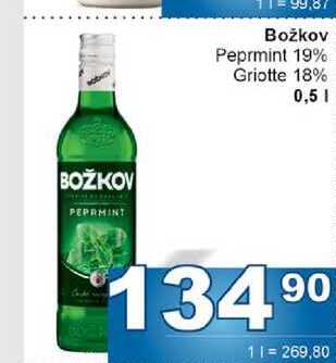 Božkov Peprmint 19% Griotte 18% 0,5l