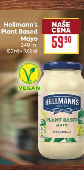 Hellmann's Plant Based Mayo 340 ml 