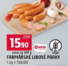 FARMÁŘSKÉ LIBOVÉ PÁRKY 100g