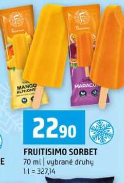 FRUITISIMO SORBET 70 ml vybrané druhy