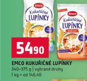 EMCO KUKUŘIČNÉ LUPÍNKY 340-375 g vybrané druhy 