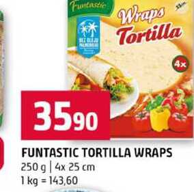 FUNTASTIC TORTILLA WRAPS 250 g 4x 25 cm 