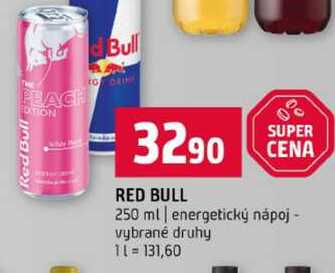 RED BULL 250 ml energetický nápoj vybrané druhy 