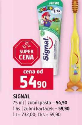 SIGNAL 75 ml zubní pasta 1 ks zubní kartáček 