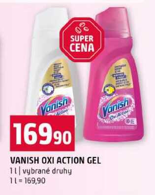 VANISH OXI ACTION GEL 1l vybrané druhy