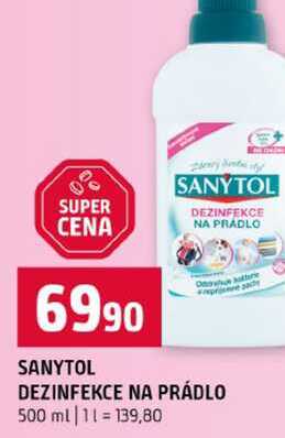 SANYTOL DEZINFEKCE NA PRÁDLO DEZINFEKCE NA PRÁDLO 500 ml 