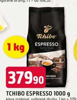 TCHIBO ESPRESSO 1000 g káva zrnková vybrané druhy