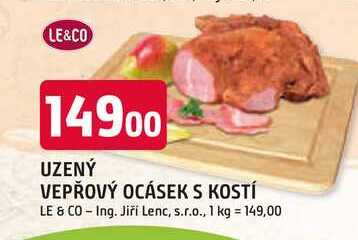 LE & CO UZENÝ VEPŘOVÝ OCÁSEK S KOSTÍ 1kg