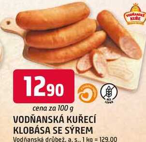 KUŘECÍ KLOBÁSA SE SÝREM 100g