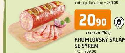 KRUMLOVSKÝ SALÁM SE SÝREM 100g