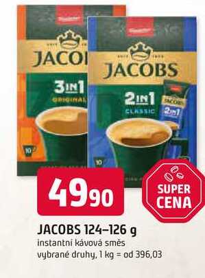 JACOBS 124-126 g instantni kávová směs vybrané druhy