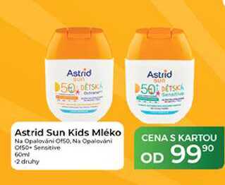 Astrid Sun Kids Mléko Na Opalováni Of50, Na Opalováni O150 Sensitive 60ml  