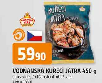 VODŇANSKÁ KUŘECÍ JÁTRA 450 g sous-vide