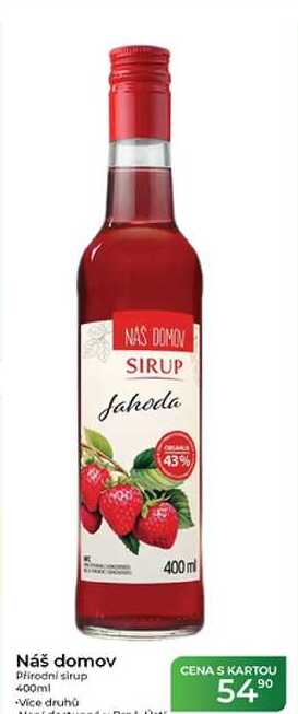 Náš domov Přírodní sirup 400ml  