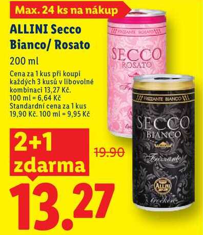 ALLINI Secco Bianco/Rosato, 200 ml 